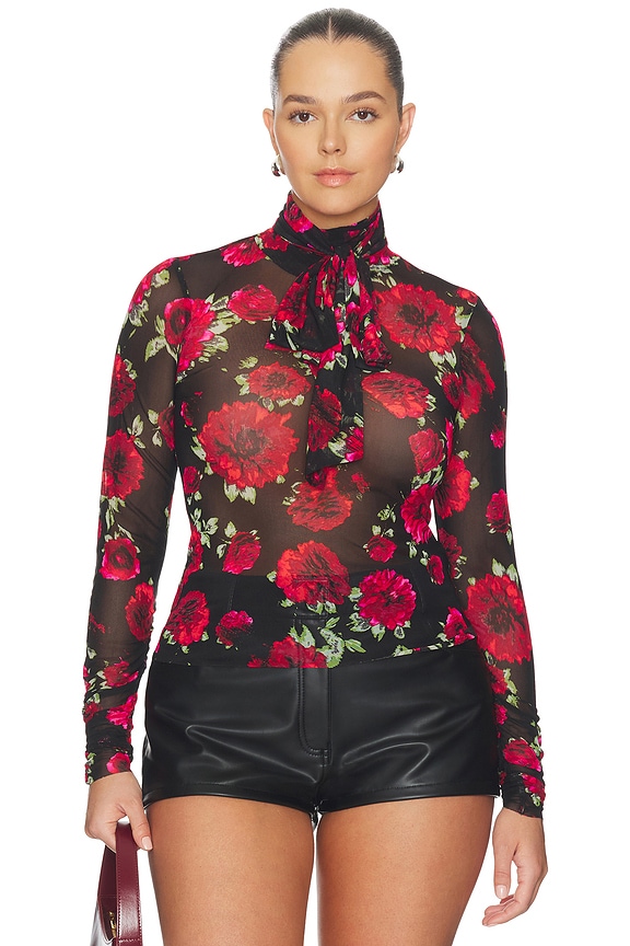 view 2 of 8 Julien Blouse in Painted Roses
