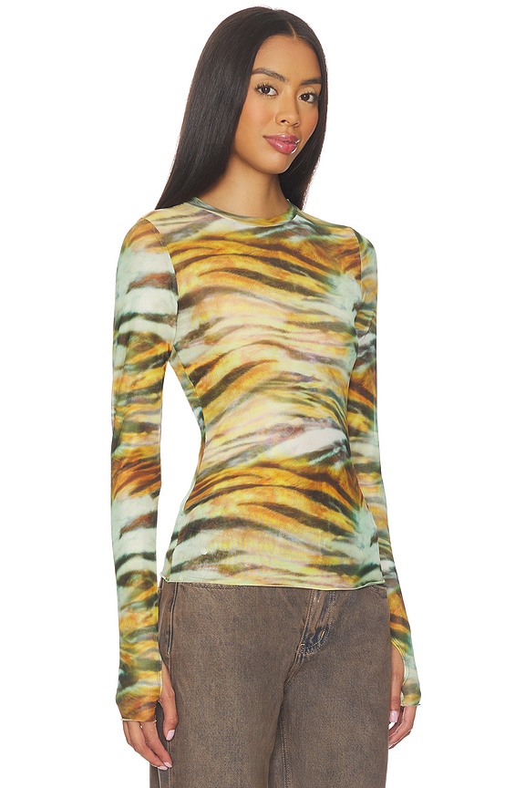 view 2 of 4 Kaylee Top in Citron Tiger