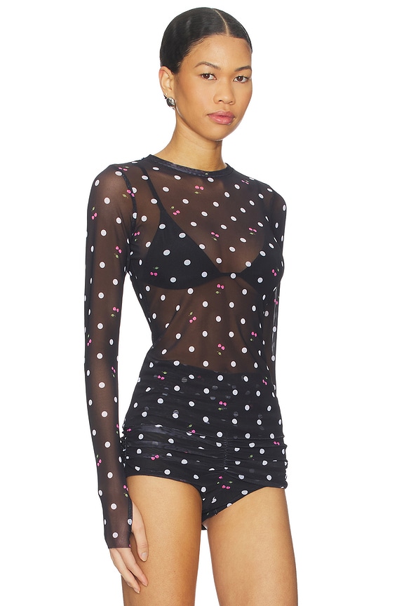 view 2 of 4 Kaylee Top in Cherry Dots