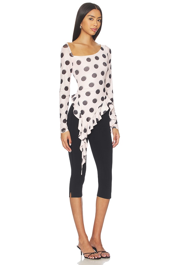 view 2 of 4 Doris Top in Rose Blur Dot