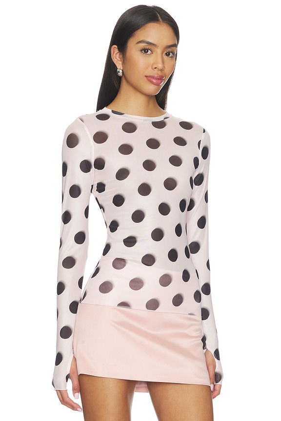 view 2 of 4 Kaylee Top in Rose Blur Dot