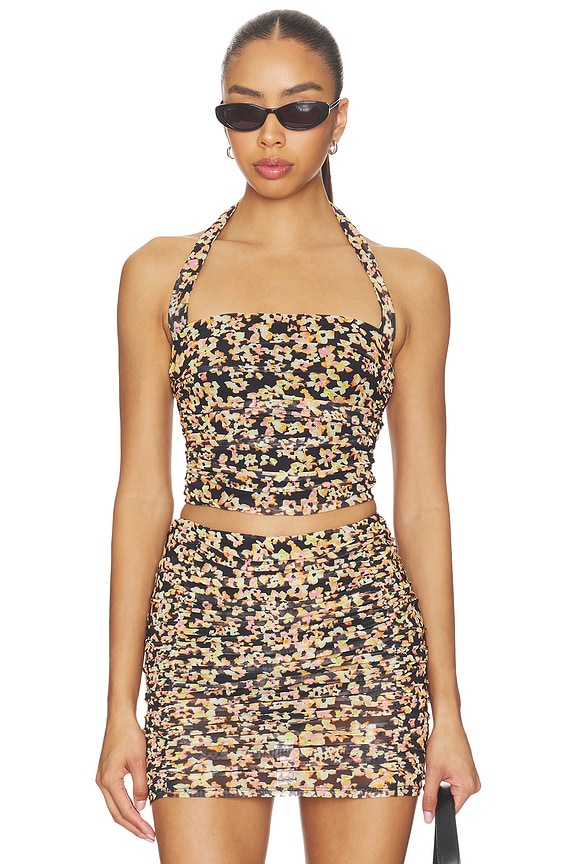 view 1 of 5 Aranya Mesh Top in Bright Bloom