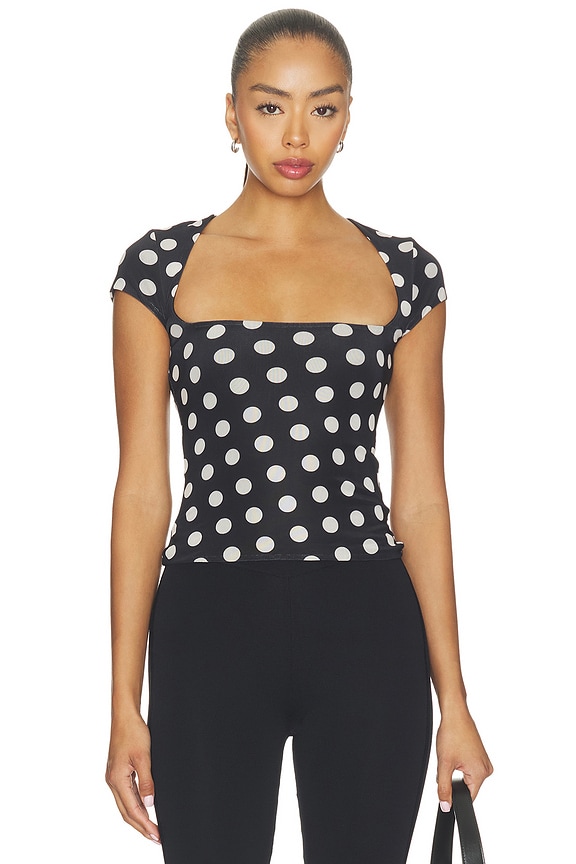 view 1 of 4 Winona Top in Antique Noir Dot
