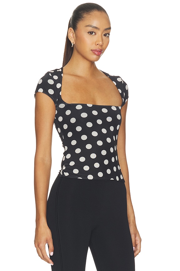 view 2 of 4 Winona Top in Antique Noir Dot