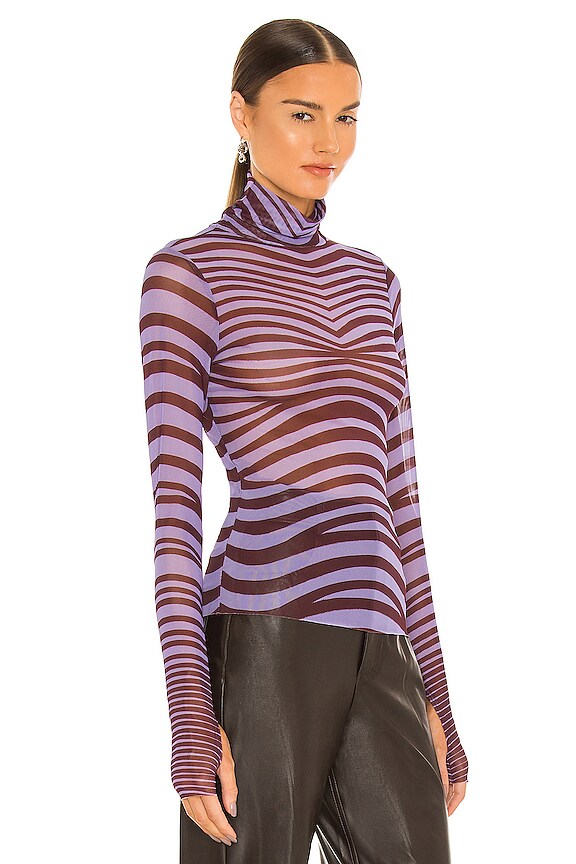 view 2 of 4 TOP CUELLO VUELTO ZADIE in Violet Wave