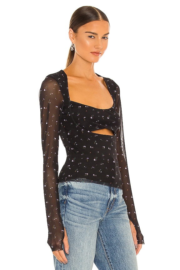 view 2 of 4 Noreen Top in Noir Fall Ditsy