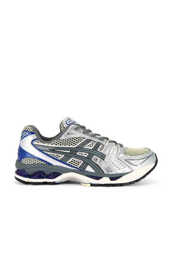 view 1 of 6 Gel-Kayano 14 Sneaker in Soft Yellow & Asics Blue