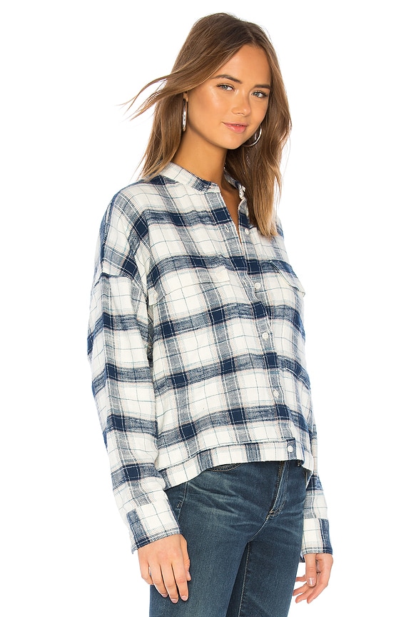 view 2 of 4 Smith Shirt Jacket in Cream & Blue Multi