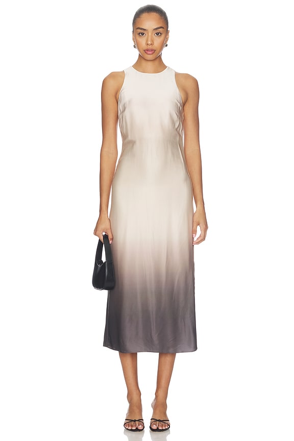 view 1 of 3 Adeline Long Satin Dress in Ombre