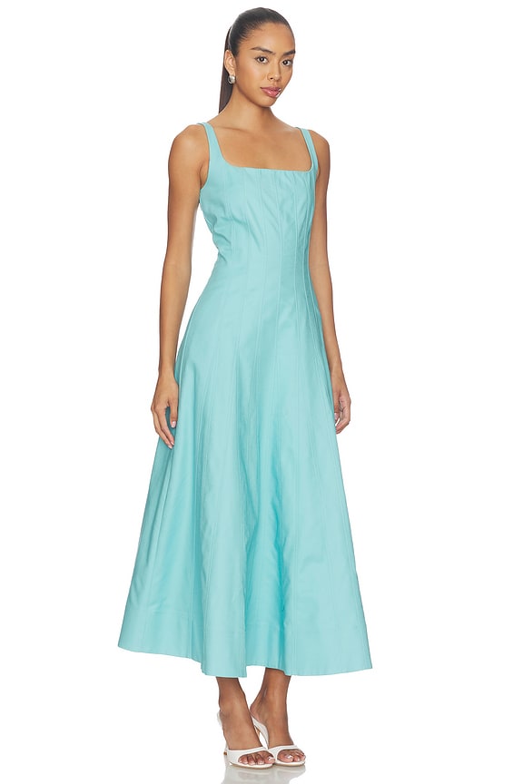 view 2 of 3 Fernanda Seam Detail Midi Dress in Blue