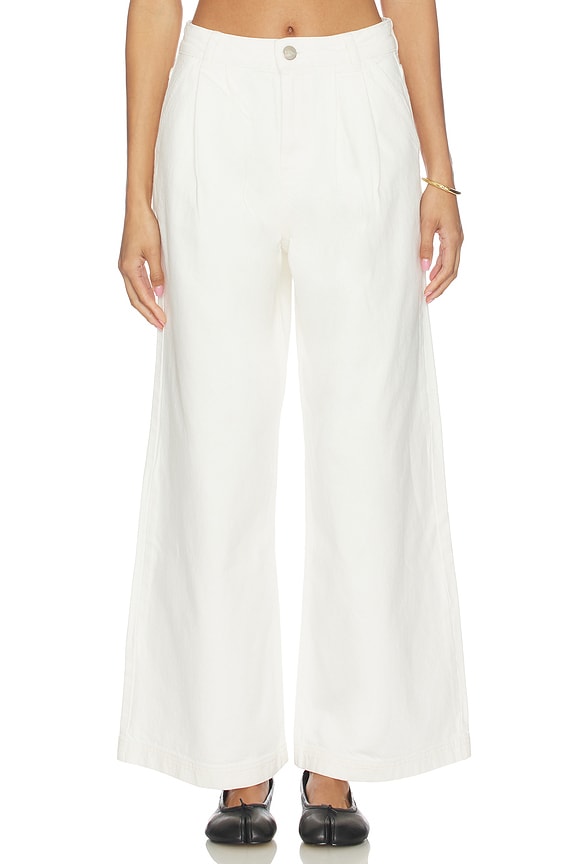 view 1 of 6 Lainey Wide Leg Denim Jean in Ecru