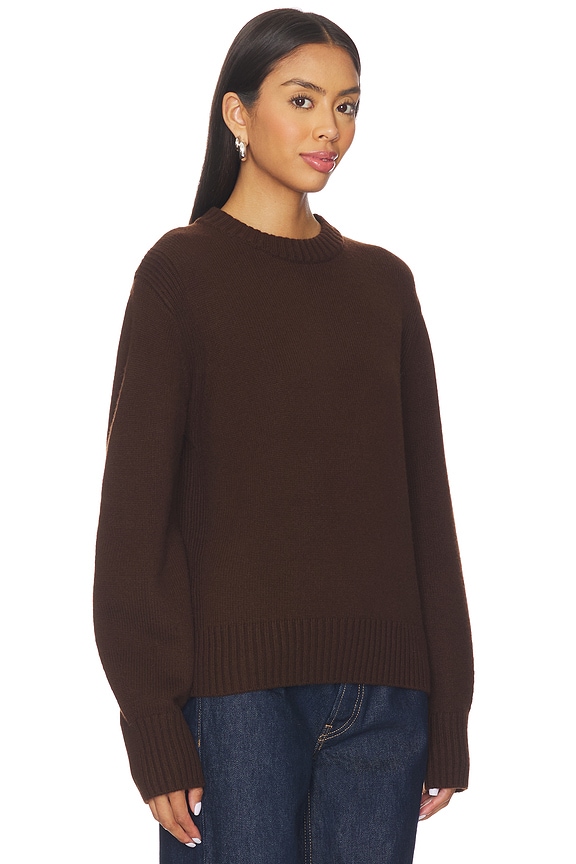 view 2 of 4 Dion Crew Neck Jumper in Chocolate