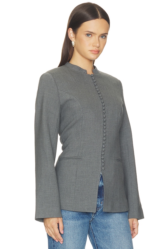 view 2 of 4 Daphne High Neck Blazer in Grey