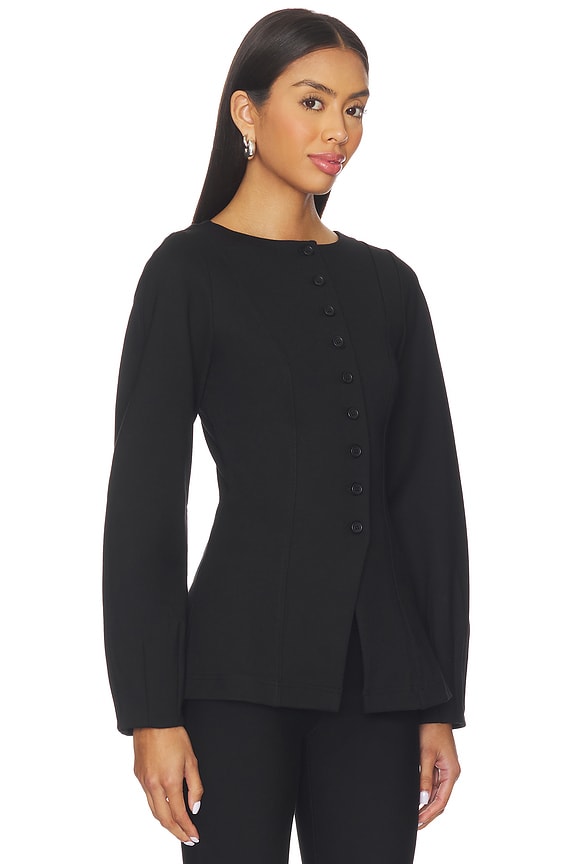 view 2 of 4 Bonnie Ponte Waisted Blazer in Black