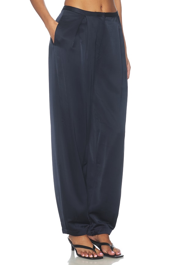 view 2 of 6 Millicent Satin Trouser in Navy in Navy 