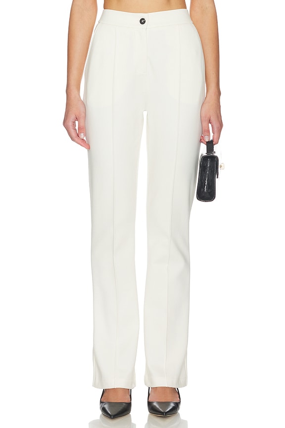 view 1 of 6 Justin Pintuck Jersey Trouser in Ivory
