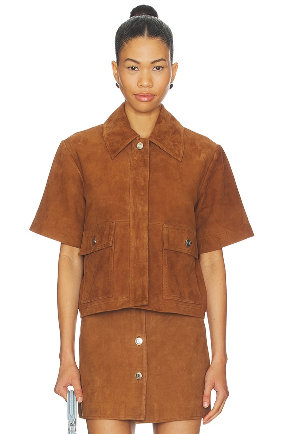 view 2 of 5 Jane Suede Shirt in Tan