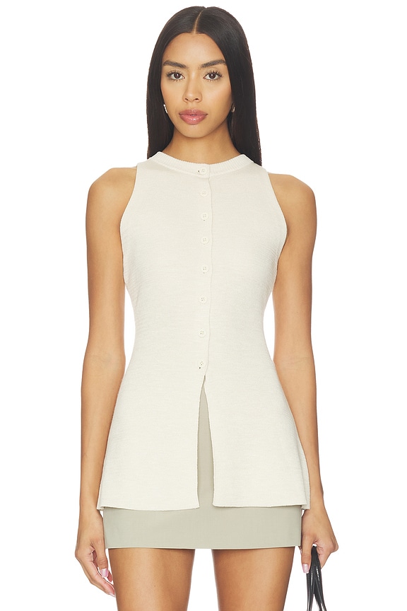 view 1 of 4 Daphne Knit Sleeveless in Oatmeal
