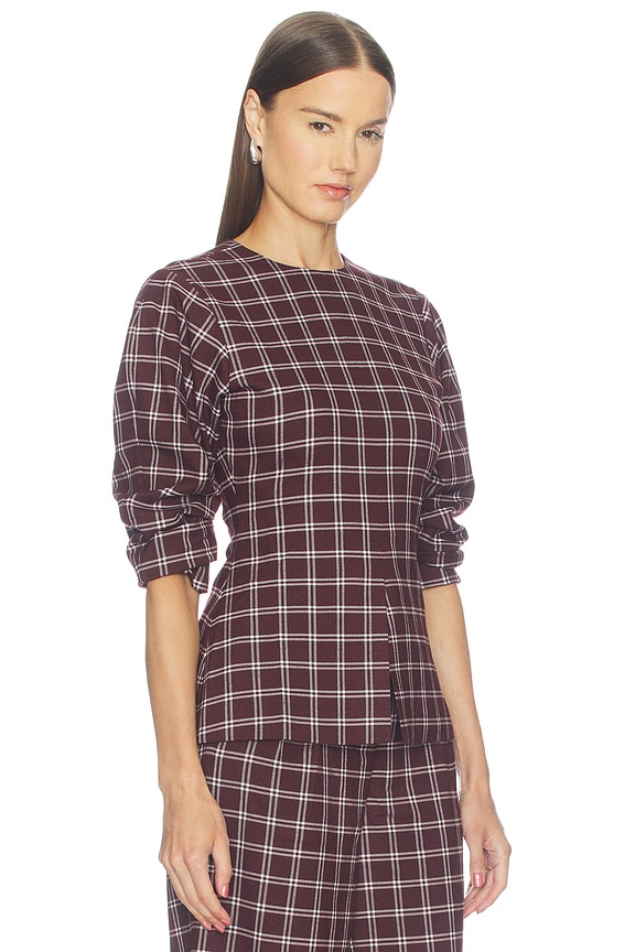 view 2 of 5 Janey Ruched Sleeve Top in Multi
