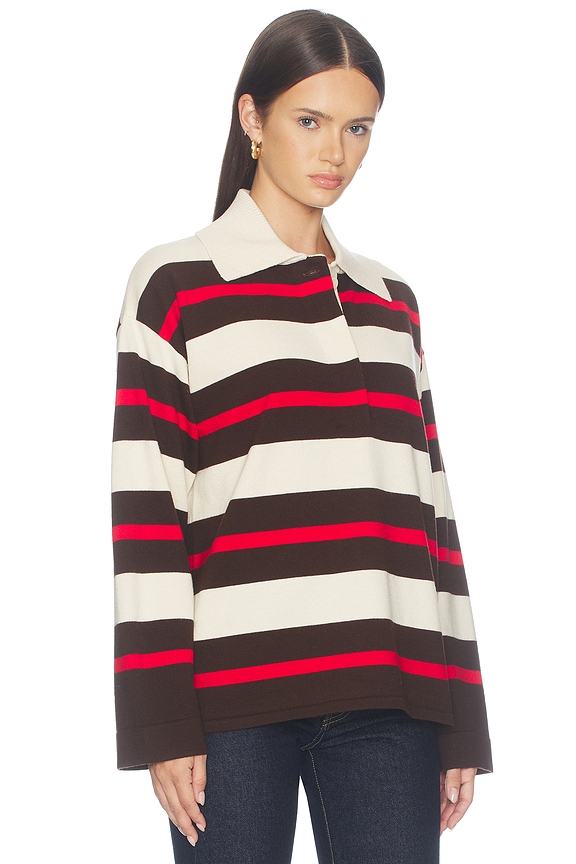 view 2 of 4 Ester Polo Top in Multi Red