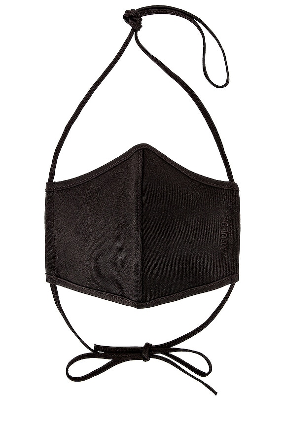 view 2 of 4 Two Pack Embroidered Cotton Masks in Black