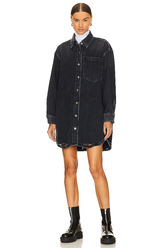 view 2 of 5 ROBE CHEMISE EN JEAN MAZIE in Disappear