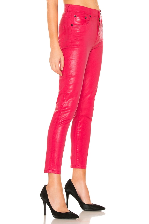 view 2 of 4 Sophie Hi Rise Skinny Crop in Flamingo Leatherette