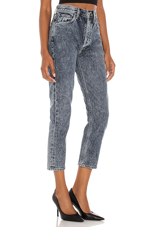 AGOLDE Riley High Rise Straight Crop in Before The Storm | REVOLVE