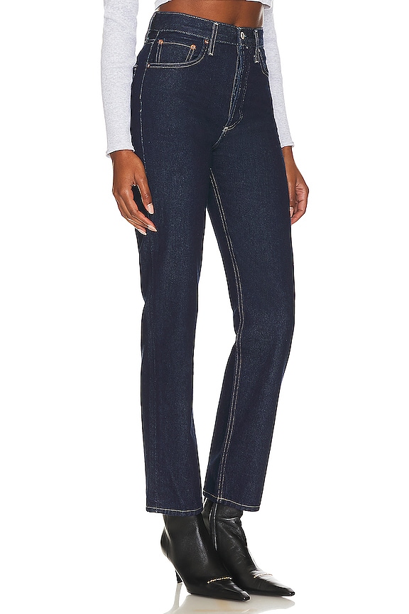 view 2 of 4 90s Pinch Waist High Rise Straight Jeans in Whisper
