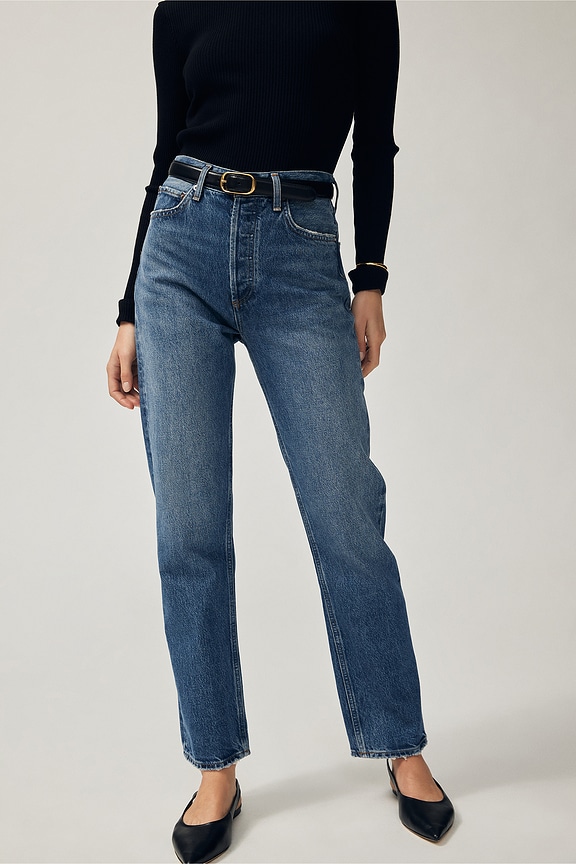 view 2 of 2 90s Pinch Waist High Rise Straight Jeans in Essence