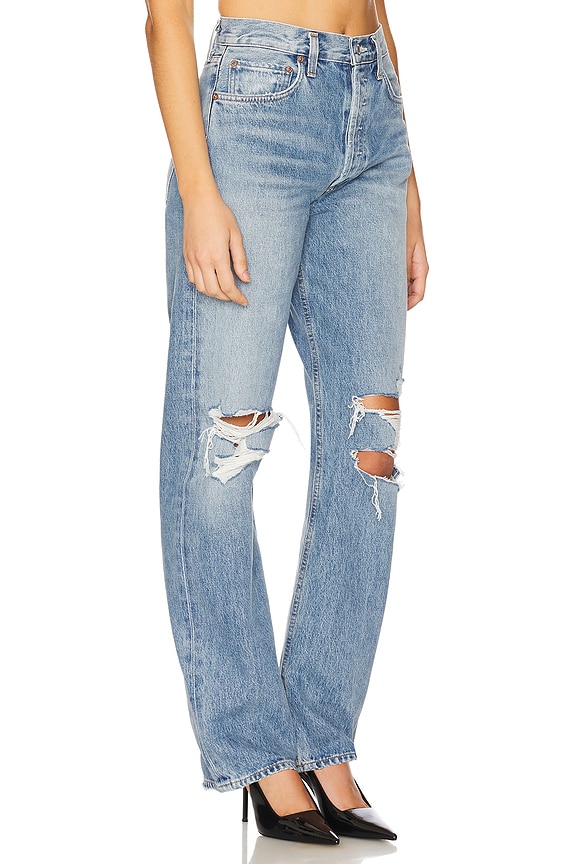 view 2 of 6 Kelly High Rise Relaxed Straight Jeans in Backdrop