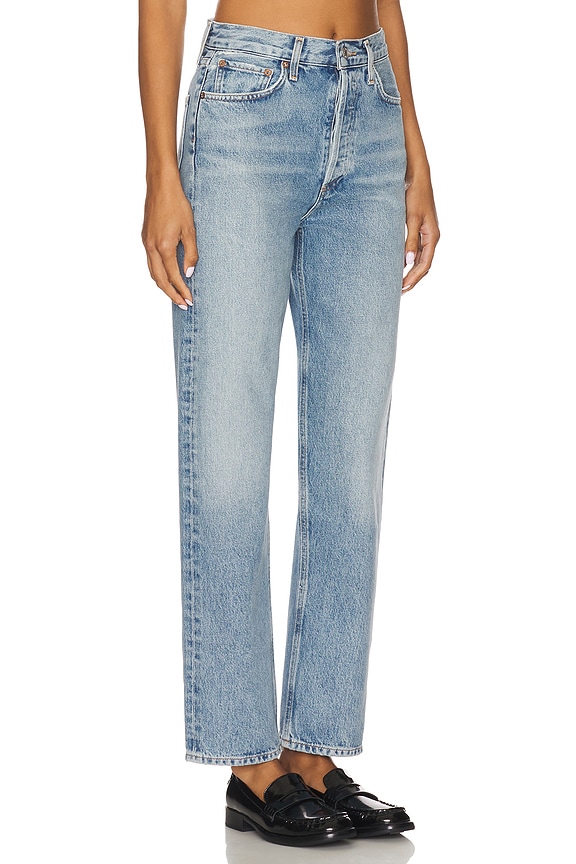 view 2 of 6 90s Pinch Waist High Rise Straight Jeans in Stage