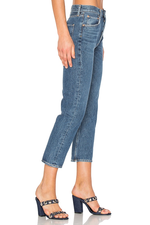 view 2 of 4 Riley High Rise Straight Crop in Air Blue