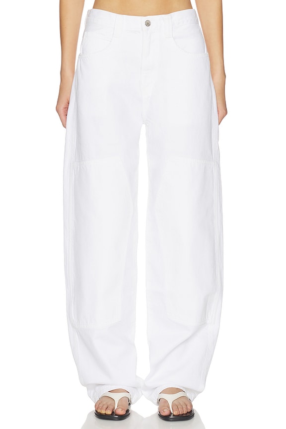 view 1 of 6 Laria Pieced Jean in Marshmallow