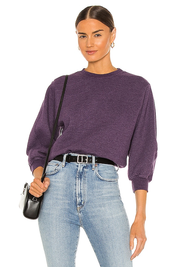view 1 of 4 Thora Sweatshirt in Grape Heather in Graphite Heather