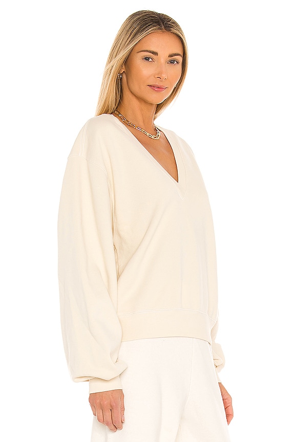 view 2 of 4 V Neck Balloon Sleeve Sweatshirt in Penne