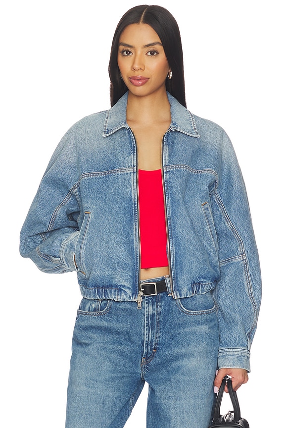 view 1 of 5 Dixon Cocoon Bomber Jacket in Outbreak