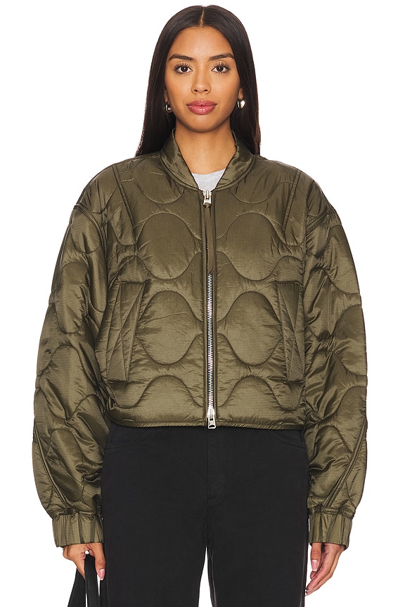 view 2 of 6 X Shoreditch Ski Club Iona Quilted Jacket in Olive