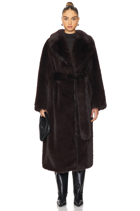 view 2 of 4 Ebony Shearling Coat in Infusion