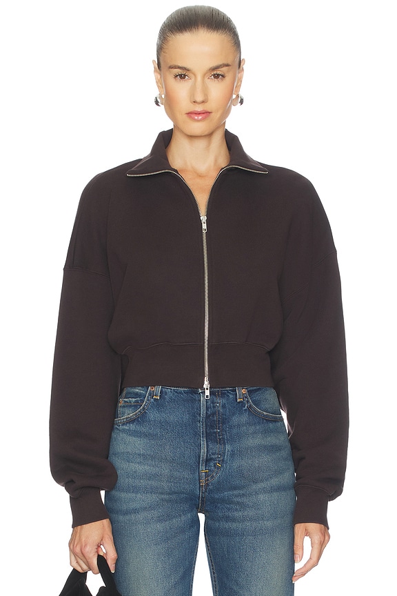 view 2 of 5 Darby Zip Up in Chocolate