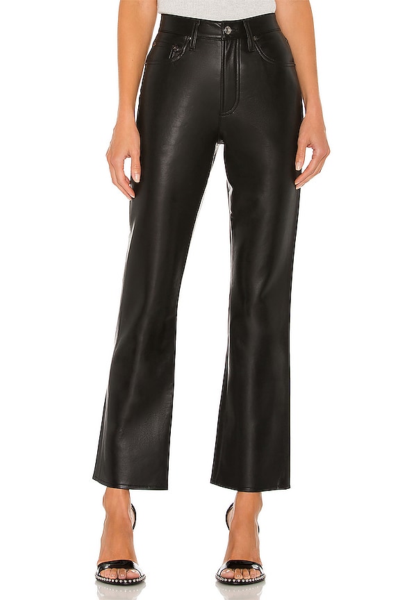 AGOLDE Recycled Leather Relaxed Boot Pant in Detox | REVOLVE