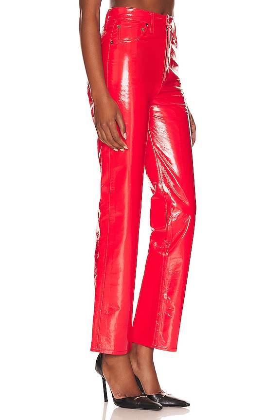 view 2 of 4 Recycled Leather 90's Pinch Waist in Chili Patent