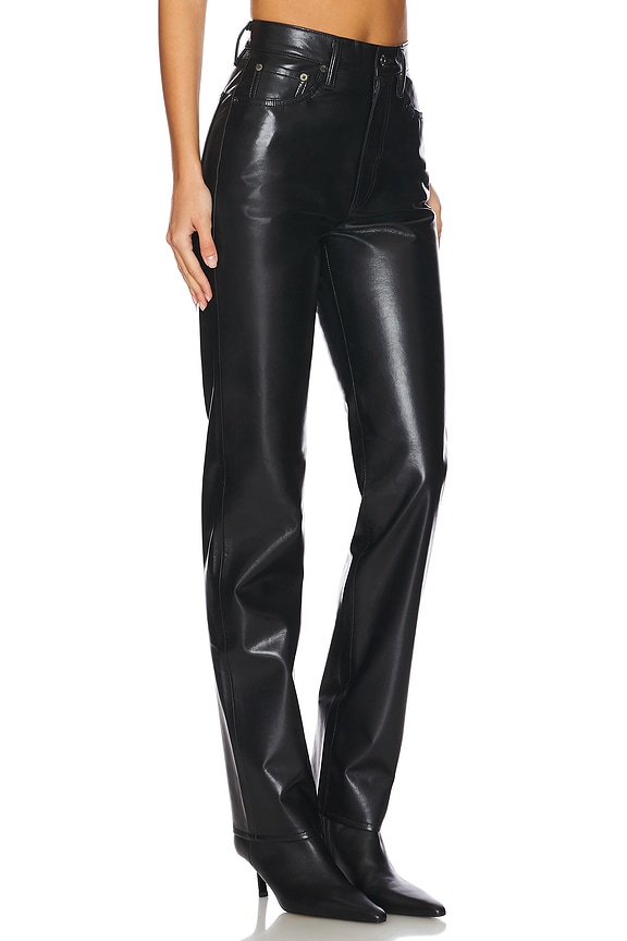 view 2 of 6 JEAN DROIT TAILLE HAUTE 90'S PINCH WAIST in Detox