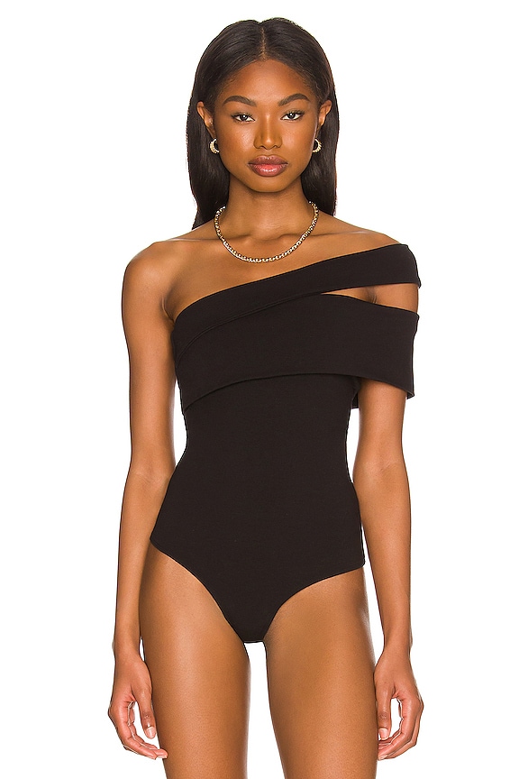 view 2 of 5 Sliced Bodysuit in Black
