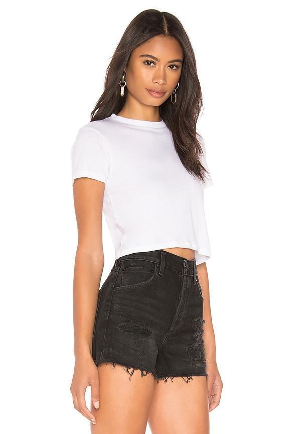 view 2 of 4 Cropped Baby Tee in White