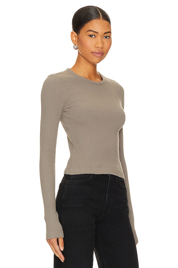 view 2 of 4 Alma Shrunken Crew Neck in Lwo