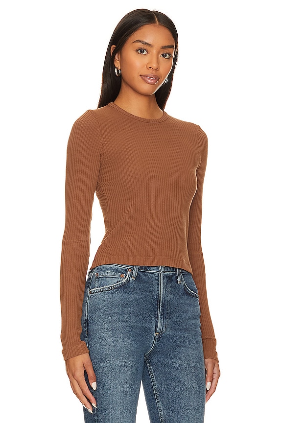 view 2 of 4 Alma Shrunken Crew Neck in Beeswax