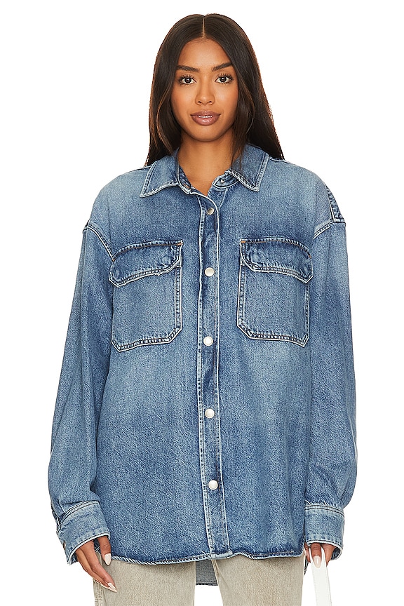 view 2 of 5 Camryn Upsized Denim Shirt in Swing