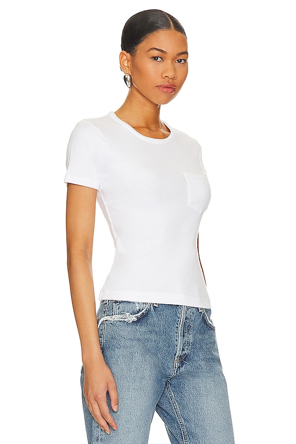 view 2 of 4 ARLO リブポケットTシャツ in White