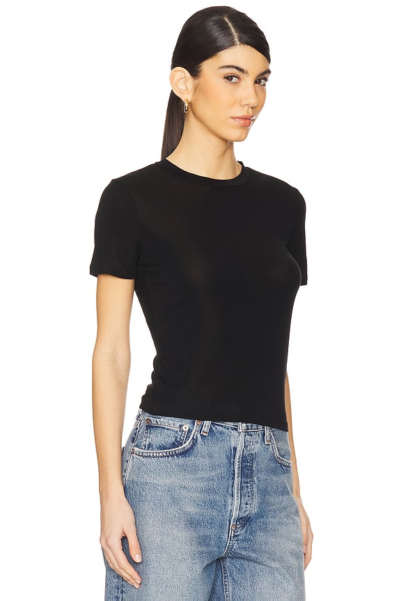view 2 of 4 Ronya Layering Rib Tee in Black